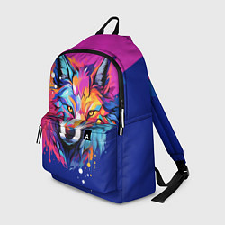 Рюкзак Волк в стиле поп-арт, цвет: 3D-принт