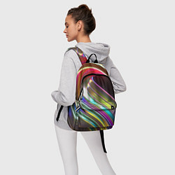 Рюкзак Неоновый крученный металл разноцветный, цвет: 3D-принт — фото 2