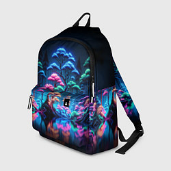 Рюкзак Неоновый лес - нейросеть, цвет: 3D-принт