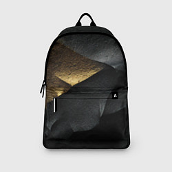 Рюкзак Черная текстура с золотистым напылением, цвет: 3D-принт — фото 2
