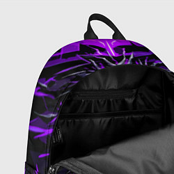Рюкзак Фиолетовый камень на чёрном фоне, цвет: 3D-принт — фото 2
