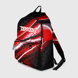 Рюкзак Tekken 8 огненное лого файтинг, цвет: 3D-принт