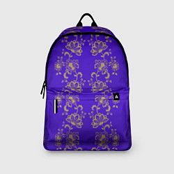 Рюкзак Контурные цветы на фиолетовом фоне, цвет: 3D-принт — фото 2