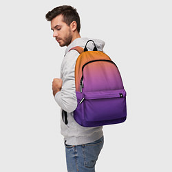 Рюкзак Градиент оранжево-фиолетовый, цвет: 3D-принт — фото 2