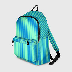 Рюкзак Зелёно-голубой полосатый, цвет: 3D-принт