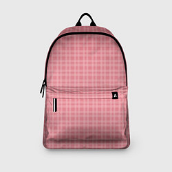 Рюкзак Лососево-розовый клетчатый, цвет: 3D-принт — фото 2