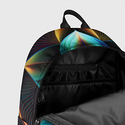 Рюкзак Графические лепестки радужные, цвет: 3D-принт — фото 2