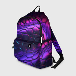 Рюкзак Фиолетовая абстрактная текстура неоновая, цвет: 3D-принт