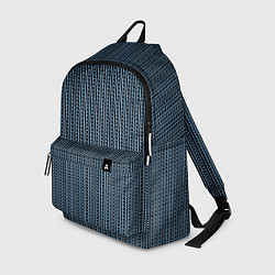 Рюкзак Чёрно-синий полосы в горошек, цвет: 3D-принт