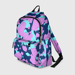 Рюкзак Паттерн с сиреневыми и голубыми пятнами, цвет: 3D-принт