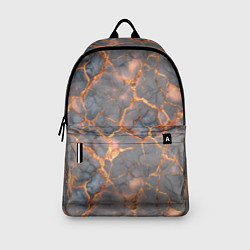 Рюкзак Текстура треснувшего темно-серого мрамора, цвет: 3D-принт — фото 2