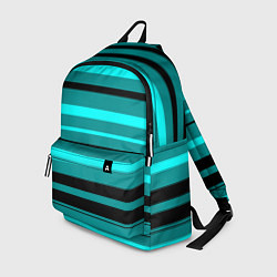 Рюкзак Бирюзовый полосами, цвет: 3D-принт