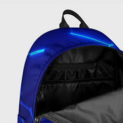 Рюкзак Яркие синие неоновые плиты в разломе, цвет: 3D-принт — фото 2
