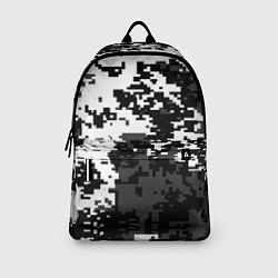 Рюкзак Камуфляжные пиксели чёрно белый, цвет: 3D-принт — фото 2