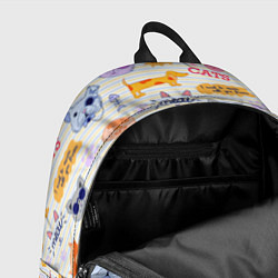 Рюкзак Я люблю кошек и собак паттерн, цвет: 3D-принт — фото 2