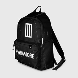 Рюкзак Paramore glitch на темном фоне по-центру, цвет: 3D-принт