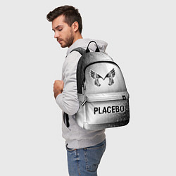 Рюкзак Placebo glitch на светлом фоне по-центру, цвет: 3D-принт — фото 2