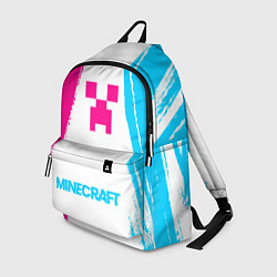 Рюкзак Minecraft neon gradient style по-центру, цвет: 3D-принт