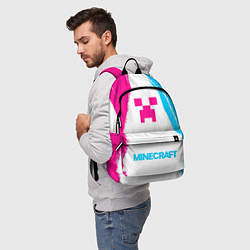 Рюкзак Minecraft neon gradient style по-центру, цвет: 3D-принт — фото 2