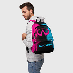 Рюкзак Infiniti - neon gradient по-центру, цвет: 3D-принт — фото 2