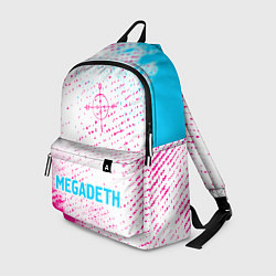 Рюкзак Megadeth neon gradient style по-центру, цвет: 3D-принт