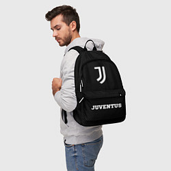 Рюкзак Juventus sport на темном фоне по-центру, цвет: 3D-принт — фото 2