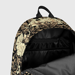 Рюкзак Лев среди узоров из цветов, цвет: 3D-принт — фото 2