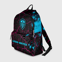 Рюкзак Leeds United - neon gradient по-центру, цвет: 3D-принт