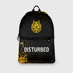 Рюкзак Disturbed - gold gradient по-центру, цвет: 3D-принт — фото 2