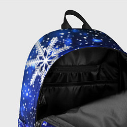 Рюкзак Новогодние узорчатые снежинки, цвет: 3D-принт — фото 2