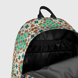 Рюкзак Восточный пляжный орнамент зелено коричневый, цвет: 3D-принт — фото 2