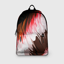 Рюкзак Красно-белая абстракция на чёрном фоне, цвет: 3D-принт — фото 2