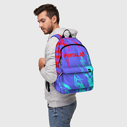 Рюкзак Portal 2 neon flame steel, цвет: 3D-принт — фото 2