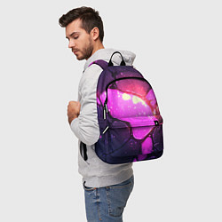 Рюкзак Розовая текстура разлом плит, цвет: 3D-принт — фото 2