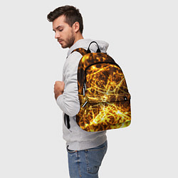 Рюкзак Текстура золотые нити, цвет: 3D-принт — фото 2
