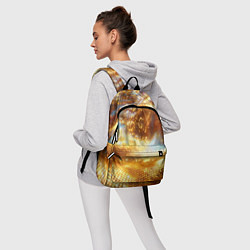 Рюкзак Блестящая золотая текстура, цвет: 3D-принт — фото 2