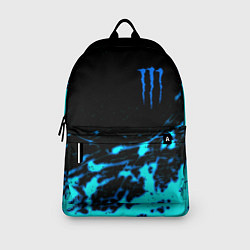 Рюкзак Monster energy голубые краски, цвет: 3D-принт — фото 2