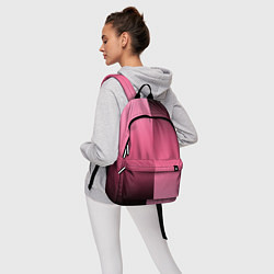 Рюкзак Розовый с затемнением градиент пополам, цвет: 3D-принт — фото 2