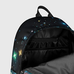 Рюкзак Бирюзовые блестки фон, цвет: 3D-принт — фото 2