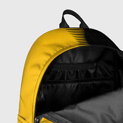 Рюкзак Чёрно-жёлтый пополам с переходом, цвет: 3D-принт — фото 2