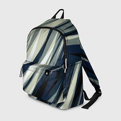 Рюкзак Синий с оливковым диагональные полосы, цвет: 3D-принт