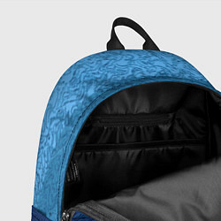 Рюкзак Сине-голубой градиент полосами с узором, цвет: 3D-принт — фото 2