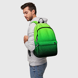 Рюкзак Градиент мозаика зелёный в тёмный, цвет: 3D-принт — фото 2