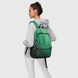 Рюкзак Градиент текстурный зелёный, цвет: 3D-принт — фото 2