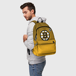 Рюкзак Бостон Брюинз - паттерн треугольников, цвет: 3D-принт — фото 2