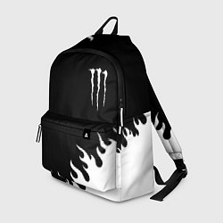 Рюкзак Monster energy белый огонь, цвет: 3D-принт