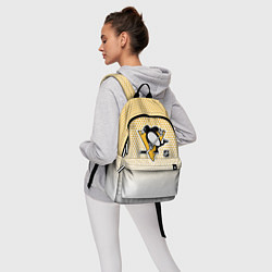Рюкзак Питтсбург Пингвинз - желтый и белый, цвет: 3D-принт — фото 2