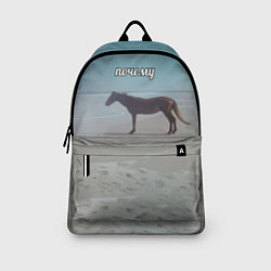 Рюкзак Лошадь почему мем на берегу, цвет: 3D-принт — фото 2