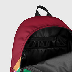 Рюкзак Тёмный красный с полосами, цвет: 3D-принт — фото 2