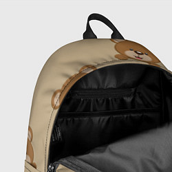 Рюкзак Медвежьи мордашки на бежевом, цвет: 3D-принт — фото 2